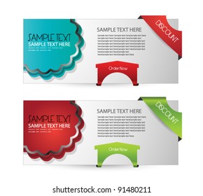 stylized web banner set