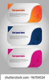 stylized web banner set