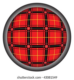 Stylized web button with tartan texture