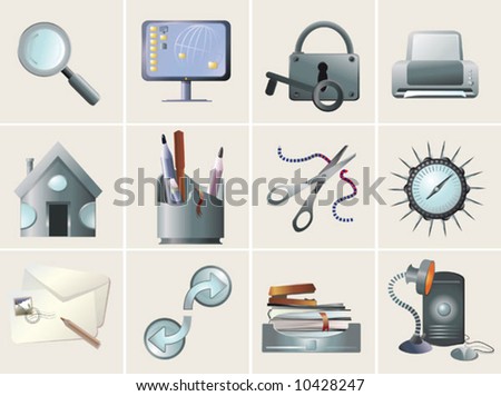 Stylized web icons for web and print.