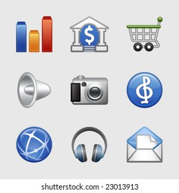 Stylized web icons, set 06