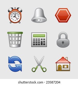 Stylized web icons, set 10