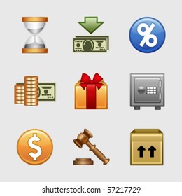 Stylized web icons, set 17