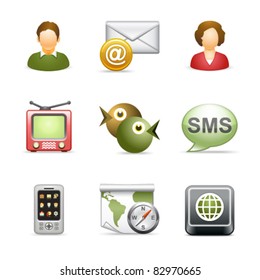 Stylized web icons, set 24
