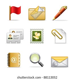 Stylized web icons, set 25
