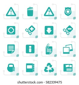 Stylized Web site and computer Icons - vector icon set