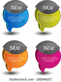 stylized web speech bubbles for your text