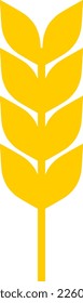 Stylized Wheat Ear Bakery Food Sign Icon. Vector Image.