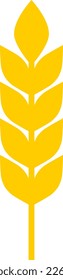 Stylized Wheat Ear Bakery Food Sign Icon. Vector Image.