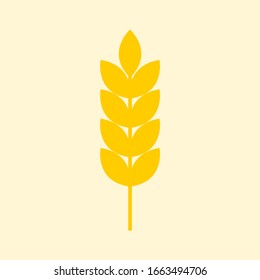 Oído De Trigo Estilizado. Imagen vectorial.