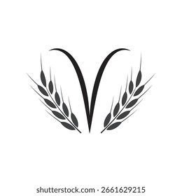 Logotipo de trigo estilizado simple Vector y símbolo