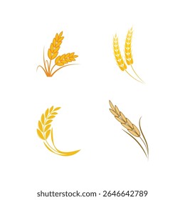 Stylized Wheat logo vector and symbol