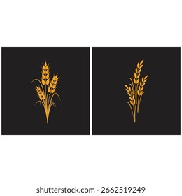 Vetor e símbolo do logotipo de trigo estilizado
