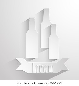 Stylized white bottle