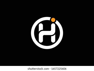 H Diseño del logotipo de la letra inicial, Ilustración del logotipo Creative Modern Letters Vector Icon.