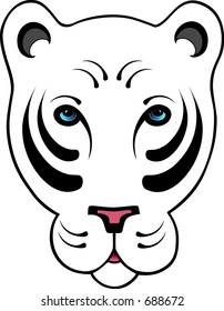 Stylized White Tiger