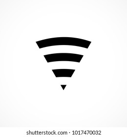 Stylized wifi connection sign. Simple black icon