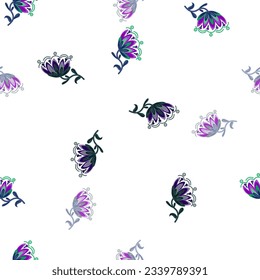 Stylized wildflower seamless pattern. Decorative naive flower botanical background. For fabric design, textile print, wrapping paper, cover. Vector illustration