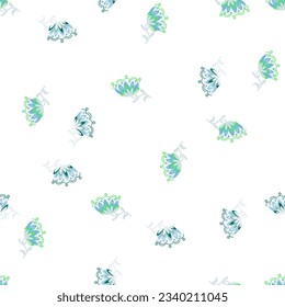 Patrón sin fisuras de flor silvestre estilizada. Fondo botánico de flores naive decorativo. Para el diseño de tejidos, impresión textil, papel de envoltura, cubierta. Ilustración del vector