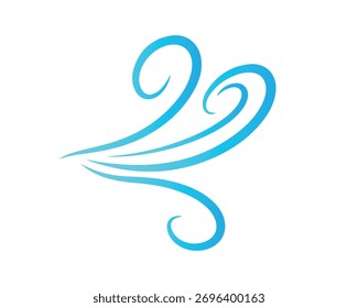 Stylized wind illustration isolated on white background