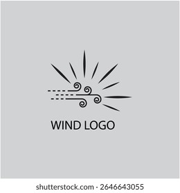 Stylized Wind logo simple symbol vector design