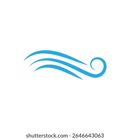 Stylized Wind logo simple symbol vector design