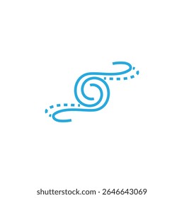 Stylized Wind logo simple symbol vector design