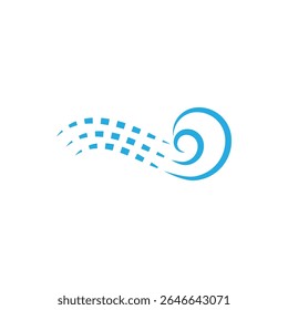 Stylized Wind logo simple symbol vector design