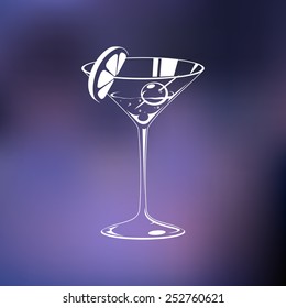 Stylized wine glass