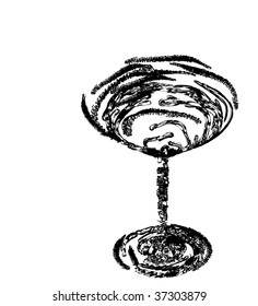 stylized wine glass for fault