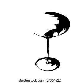 stylized wine glass for fault