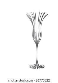 The stylized wine glass for fault (vector)