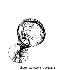 The stylized wine glass for fault (vector)