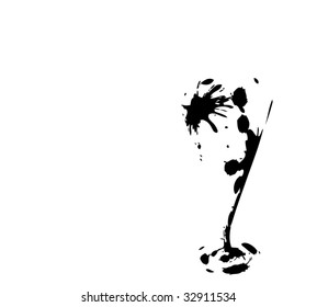 The stylized wine glass for fault (vector)