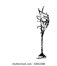 The stylized wine glass (vector)