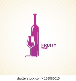 Stylized wine icon. Vector illustration