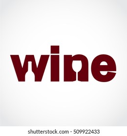 Stylized Wine Text