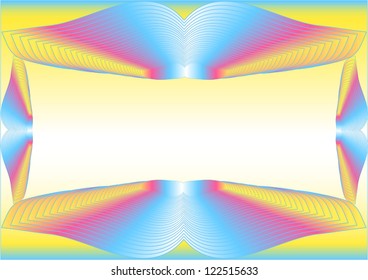 A stylized wings formed layers frame the area of the four sides or even decorative envelope communication