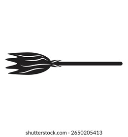 Stylized Witch's Broom Illustration Design