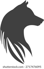 Stilisiertes Wolf Head Silhouette Logo