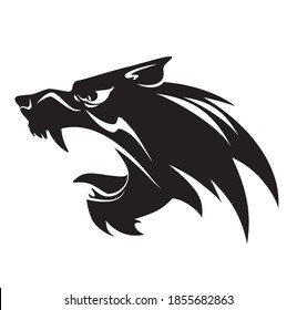 ilustración estilizada del vector de cabeza de lobo
