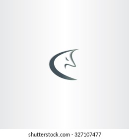 stylized wolf logo icon vector label