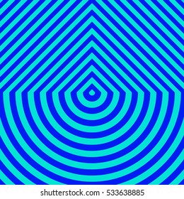 Stylized wood cutting board structure motif. Symmetric geometric figures abstract. Navy lines on blue background. Color striped surface pattern design. Repeating curves texture wallpaper. Vector art
