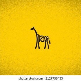 stylized word "giraffe" in a beautiful design	