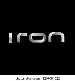 stylized word iron, logo element