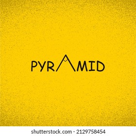 stylized word "pyramid" in a beautiful design	