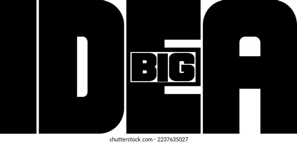 stylized words big idea - vector illustration