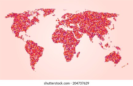 stylized world of love map