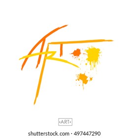 stylized written word art lettering, template
