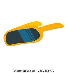 Stylized yellow Sunglasses Illustration. cartoon icon